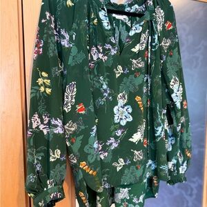 Floral Green Women's Top
